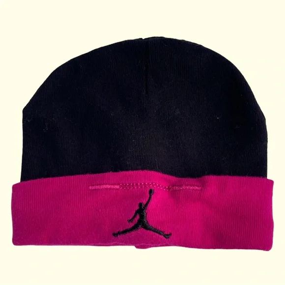 NIKE baby hat 0-6 months pink and black - Picture 1 of 3